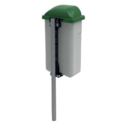 Corbeille publique TARBES - polyéthylène haute densité - Réf. 3103 - 50L_1