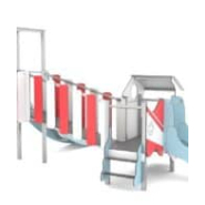 Structure pour aire de jeux - ossature en inox - dimensions 3,60 x 4,80 x 2,70 m - capacité 20 enfants_1