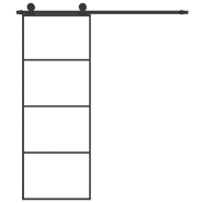 Vidaxl porte coulissante avec kit de quincaillerie 76x205 cm verre esg 3152145_1