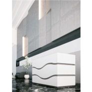 Rivage - Banque d'accueil design avec façade ondulée et coupe d'onglet élégante_1