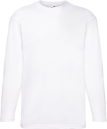T-shirt homme manches longues Valueweight (61-038-0) - Réf: SC201 - Fruit of the Loom - 100% coton - Tailles 3XL, 4XL, 5XL - Couleur : White_1