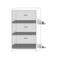 Armoire de sécurité pour batteries lithium-ion ION-CORE-90 - modèle IO90.195.120.CS.WDC - Réf 41426-047-41386 - protection incendie 90 minutes_1