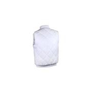 Gilet polyester/coton matelassé - col droit - doublure et rembourrage polyester - coloris blanc_1