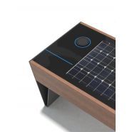 LQS110 - Banc connecté avec panneau solaire et Wi-Fi - MMCité 1 a.S. - Hauteur 440 mm_2