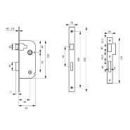 Serrure encastrable pour porte intérieure NF - V/BR - Thirard - Réf. 00931501_1