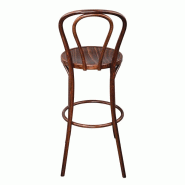 Tabouret haut bistro en bois courbé noyer | Fameg - CW012_1