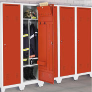 Armoire vestiaire pompiers - portes indégondables - largeurs 500 et 950mm - modèle simple ou double_1