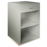Comptoir Vertigo T01 avec tiroir MDF naturel et gris alu 60x60x93cm_1
