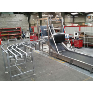 Ligne entrée/sortie tunnel de lavage - Système pour caisses palettes - Formats variés et options de stockage_1