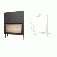 Pack complet insert large vision C-1000ES - porte guillotine 15kW + kit ventilation - marque Termofoc_1
