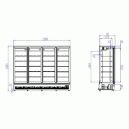 Réfrigérateur 4 portes vitrées JDE-2025R - design moderne et performance exceptionnelle_1