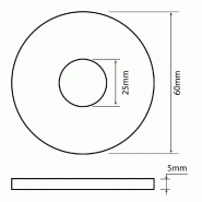Clapet pour soupape Siamp - joint cuvette WC en caoutchouc - 9 x 0.5 x 2.5 cm_1
