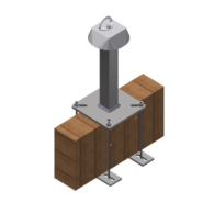 Potelet d'ancrage standard à brider - Dispositif de protection contre les chutes de hauteur - Acier galvanisé EN 795 classe A_1
