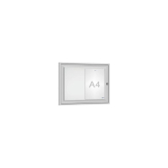 Vitrine d'intérieur anodisée - Affichage 2 à 18 A4 - Porte simple ou double battant_1