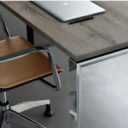 Bureau individuel avec retour piètement ouvert So Sierro_1