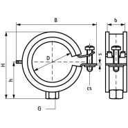 Colliers de fixation - Walraven France - BISMAT® Flash, acier galvanisé, diamètre 15 à 18 mm - Réf : 3373018_1