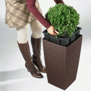 Pot de fleur Cubico Cottage 40 - kit complet moka 75 cm_1