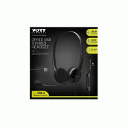 Port Designs 901604 casque Avec fil Arceau Bureau/Centre d'appels USB Type-A Noir_1