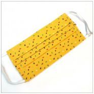 Masque barrière 3 plis Confettis Jaune - tissu 100% coton Oeko-Tex - lavable à 60 degrés - fabriqué en France_1