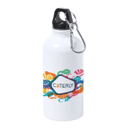 Gourde de sport en aluminium - 400 ml - avec mousqueton - idéale pour sublimation_1