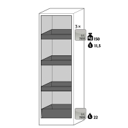 Armoire de sécurité Q-CLASSIC-30 modèle Q30.195.056.FU.WDAS - réf 37582-061-37608 - Type 30 avec portes battantes et serrure profilée_1