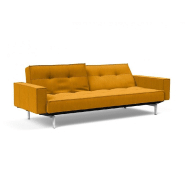 Canapé convertible Innovation Living Splitback Chrome avec accoudoirs - Lit 115x210 cm - Tissu Elegance Burned Curry_1
