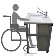 Plot technique handicapé, profondeur 600 mm - Réf PTHPM-1 - BIOLAB_1