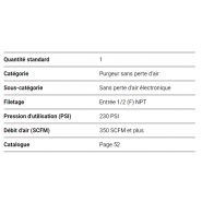 Purgeur automatique - Topring - Débit d'air 639 SCFM - Réf. 59.252_1