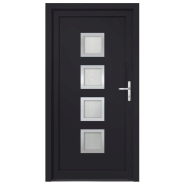 Vidaxl porte d'entrée anthracite 108x200 cm pvc 3187859_1