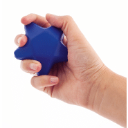 Étoile anti-stress - balle publicitaire en forme d'étoile - couleur bleu, 18g_1