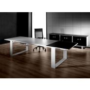 Amix - Bureaux de direction Office Concept - Design épuré avec plateau en verre ou bois_1