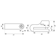 Antivol scooter ø 5,5 mm avec câble 2 clés à disque