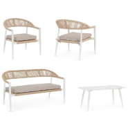 Salon Jandia blanc SA27/beige avec accoudoirs_1