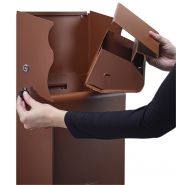 KOPA - Réf. 57669 - Cendrier corbeille mural 2L/15L - Rossignol - Effet corten - Fabrication française_1