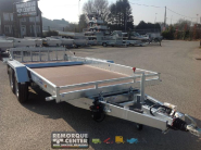 Remorque plateau roues extérieures LIDER ROBUST - PTAC 3500 Kg - 450 x 190 cm - 2 essieux freinés - Référence 34780_1