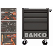 Servante d'atelier avec 158 outils à usage général - BASIC - 5 tiroirs E72 - Usage intensif_1