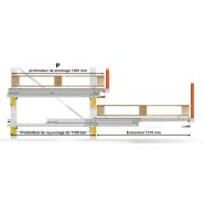 Tiroir à palette sur lisses basses de rayonnage - ouverture télescopique - STOCK3P - charge jusqu'à 900 kg_2