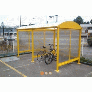 Abri vélo semi-ouvert ate / structure en aluminium / bardage en polycarbonate alvéolaire