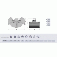 Bennes preneuses pour pelles Superchip Jagged - Intermercato, ouverture 2,34 m, poids 710 kg, pour pelles jusqu'à 20 t en pendulaire_1