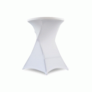 Mange-debout pliant - housse blanche lavable - plateau 80 cm - usage professionnel_1