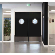 Porte coupe-feu 60 mn - 1H double action - Blocs-portes Double Action feu EI30 et EI60 - Avec pivot linteau encastré - 1 vantail,2 vantaux_1