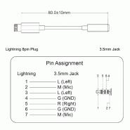 ROLINE Adaptateur Type 8 pin - 3,5mm Audio, M/F, 0,13 m_1