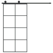 Vidaxl porte coulissante et kit de quincaillerie 102,5x205cm verre esg 3152144_1