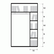 Armoire vestiaire avec portes battantes - Mobel Linea - 120, Gris_1