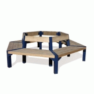Banc public en bois circulaire norcor entourage_1