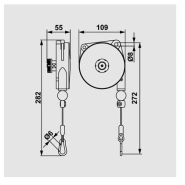 Équilibreur enrouleur 9311-9313 - câble inox - capacité 0,4 à 3 kg - course 1600 mm_1