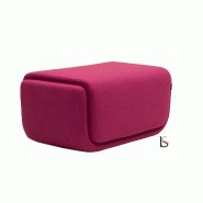 Pouf - table basse Basket - Softline - Feld rose 629, Petit_1