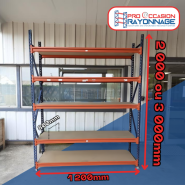 Rack mi-lourd - Hauteur 2000mm ou 3000mm, Longueur 1200mm, Profondeur 800mm - Mecalux M7_1