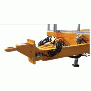 Remorque porte-engins basculante Gourdon - 2 essieux - roues sous plateau - freinage pneumatique_1