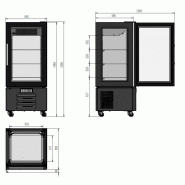 Vitrine de pâtisserie réfrigérée 1500mm 280L Combisteel_1